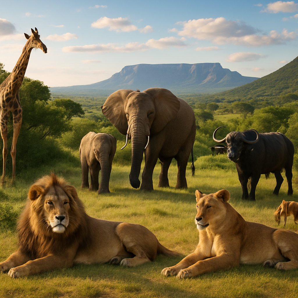 Diverse wildlife in South Africa